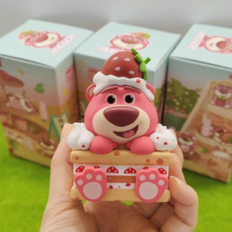 Lotso Bear Blind Box Action Figure - Cute Desktop Ornament & Cake Topper Gift Doll