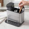 Stainless Steel Cutlery Organizer Multi Compartment Storage Box Dishwasher Safe Silver Kitchen Utensil Holder with Drainage Holes Non-Slip Countertop