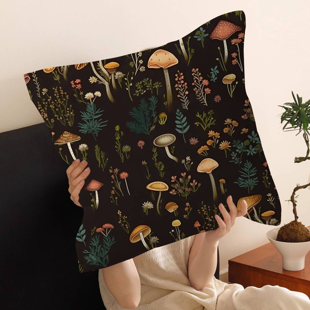 Hot Selling Squirrel Mushroom Cushion Cover Decorative Pillow Sofa Home Decor Case Pillow Cases