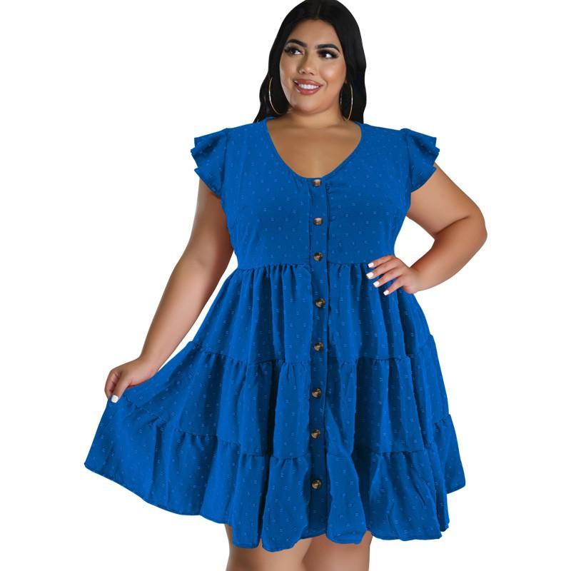 Plus Size Womens Flowy Maxi Dress With Ruched Detail V-Neck Short Sleeve Casual Streetwear Gold Solid Color Milk Silk Fabric