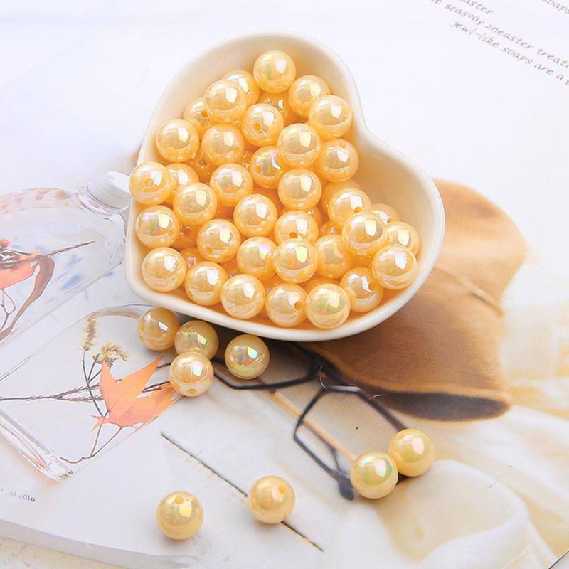 Acrylic Imitation Pearl AB Color Round Beads for DIY Jewelry Bracelets