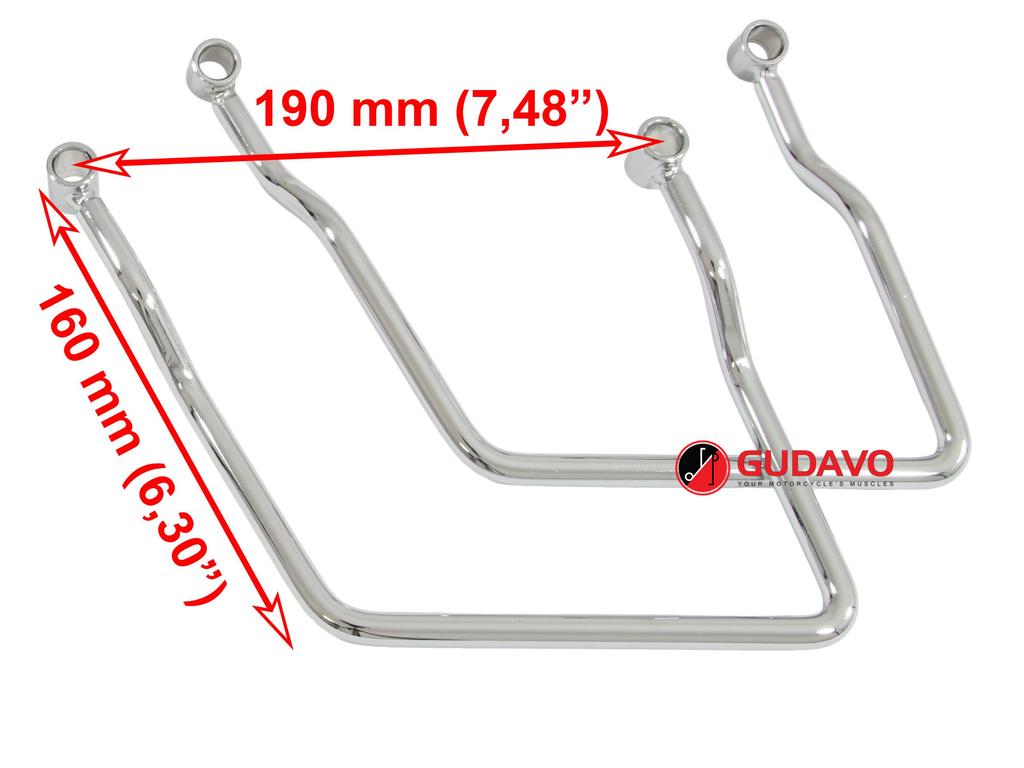 GUDAVO Luggage Saddlebag Pannier Support Bars for Honda Rebel CMX VT 600 VLX 600 Yamaha XVS 650 Dragstar 500/300 / Shadow,