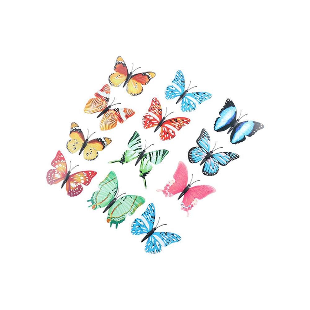 

ПВХ Пластик Художественные Изделия Светящиеся Бабочки Наклейки Бабочки Украшения Дома Имитация Бабочки