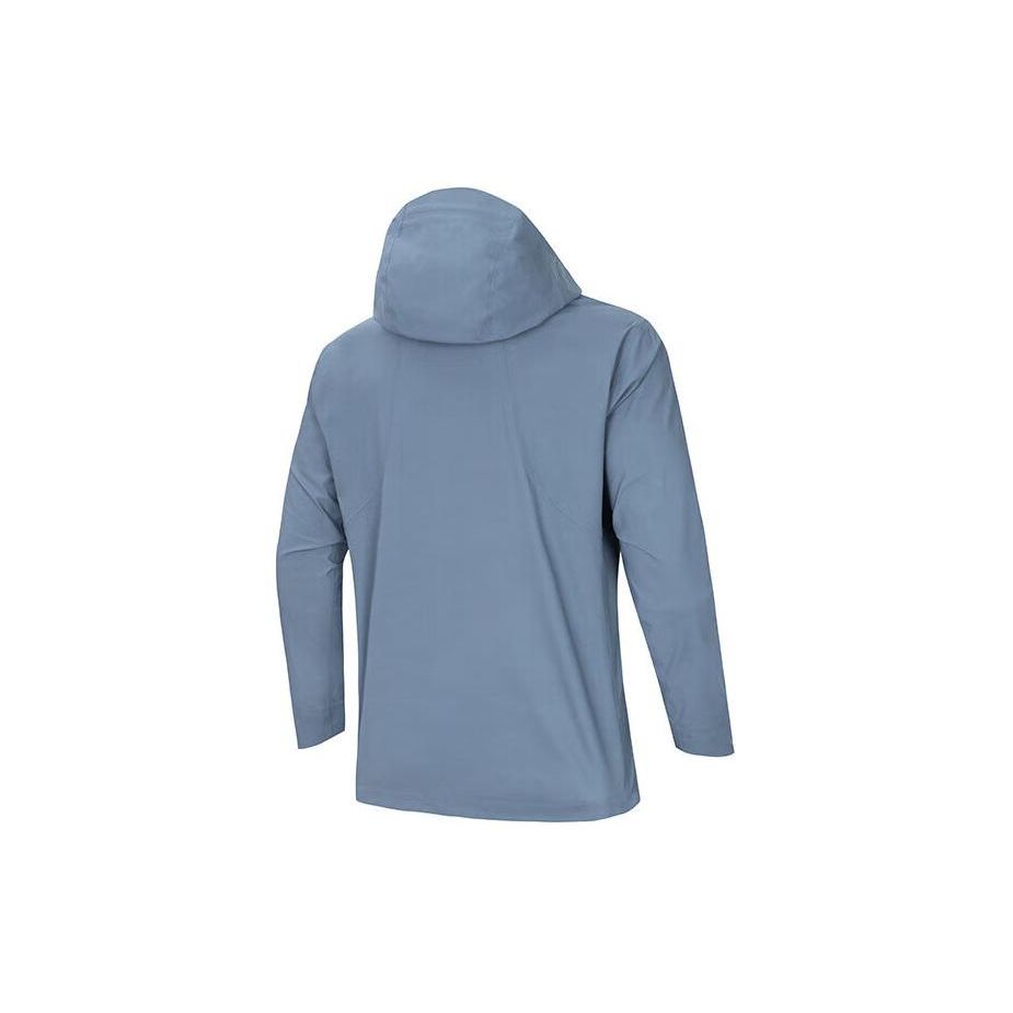 Anta Training Series Solid Color Zipper Hooded Thick Sports Jacket Men Jacket Gray Green 152417601S-2