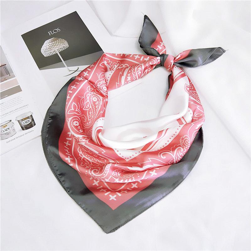 Fashion Decoration Scarf Hairband Tie Hair 70 Small Square Scarf Silk Scarf Women'S Spring And Autumn Versatile Small Scarf Professional Scarf