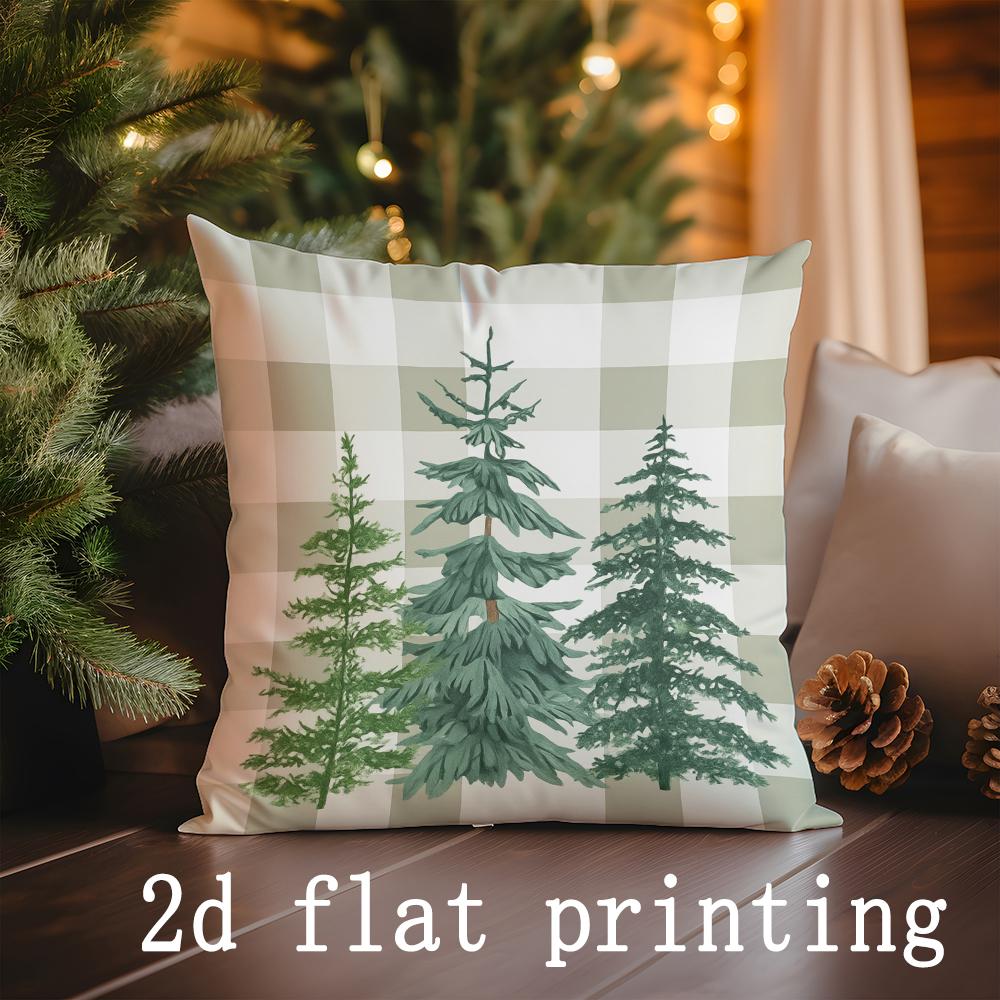 Home Decor Christmas & Winter Themed Decorative Pattern Cushion Cover Suitable for Sofa Bedroom Car Pillow Cover