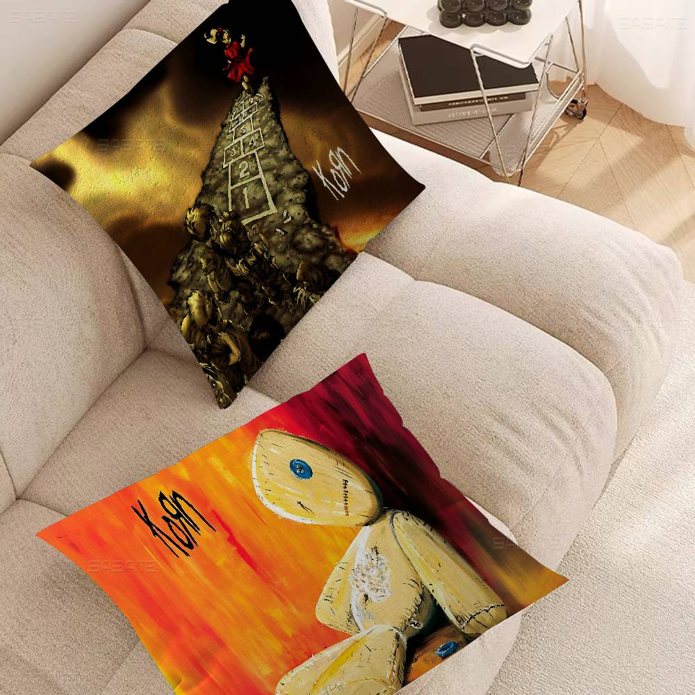 K-Korn Rock Band Pillow Gift Home Office Decoration Bedroom Sofa Car Cushion Cover Case 45x45
