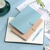 Round Buckle A5 Notebook - Business Meeting Diary with Creative Fabric PU Leather Cover