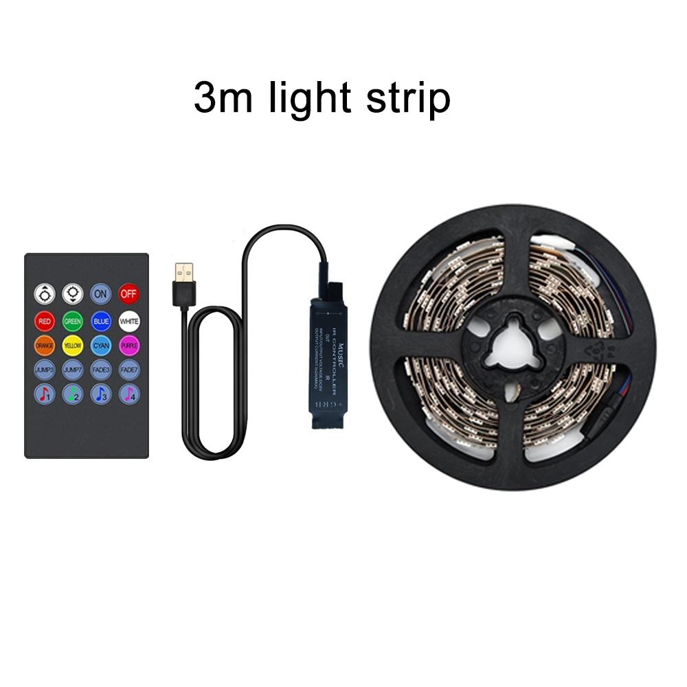 TV Backlight Music Sync USB Powered RGB 5050 LED Strip Light for 15 - 80 Inch TV Mirror PC