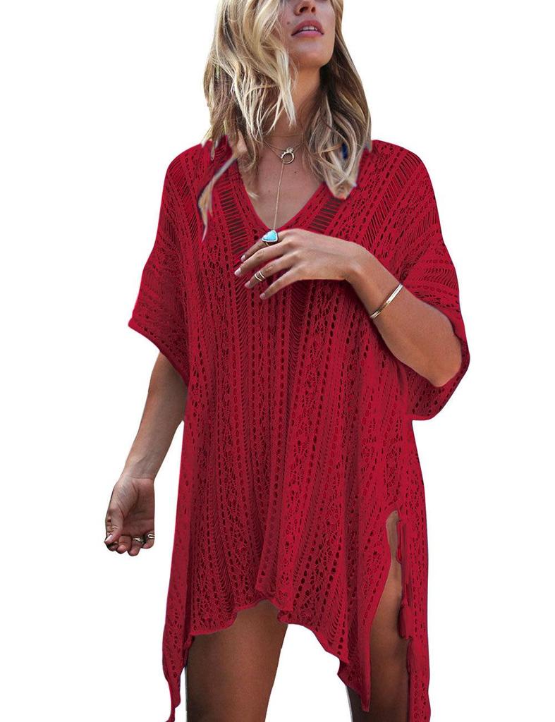 2023 Summer Women's Sun Protection Knit Beach Cover-Up Shirt