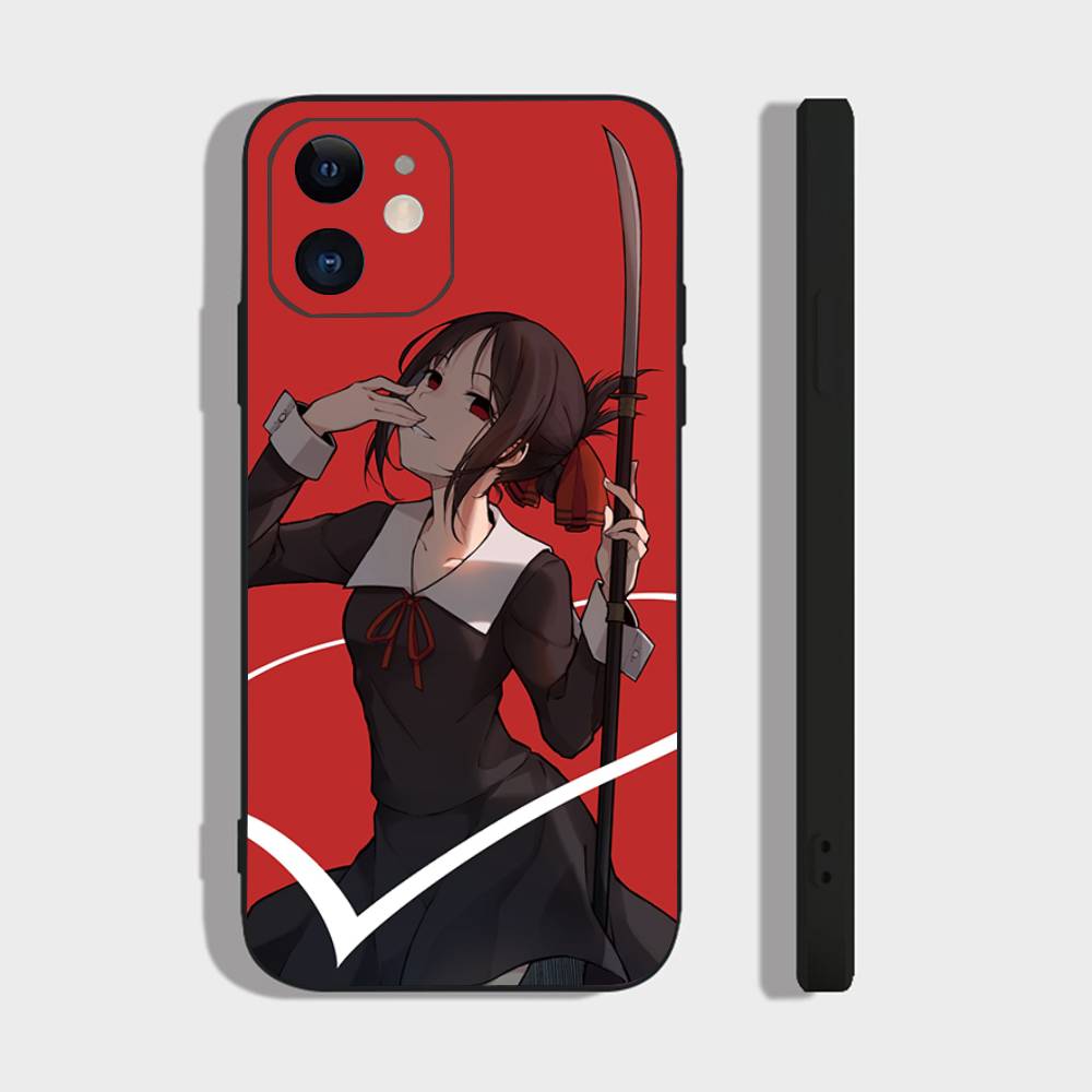 Shinomiya Kaguya Anime Kaguya-sama Love Is War Phone Case For IPhone 17 Air 16 15 14 13 Pro Max 11 12 Black Silicone Cover