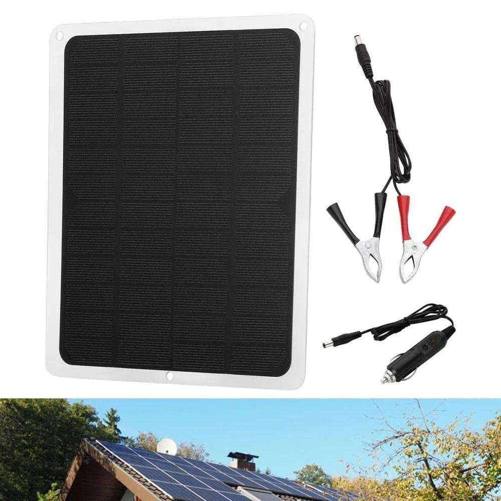 20W 12V Solar Panel Kit with USB Output Solar Cell Phone Charger  Outdoor Charging