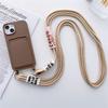 Liquid Silicone Wallet Crossbody Necklace Lanyard Card Holder Case for iPhone 16 15 13 11 12 14 Pro Max X XS 7 8 Plus Soft Cover