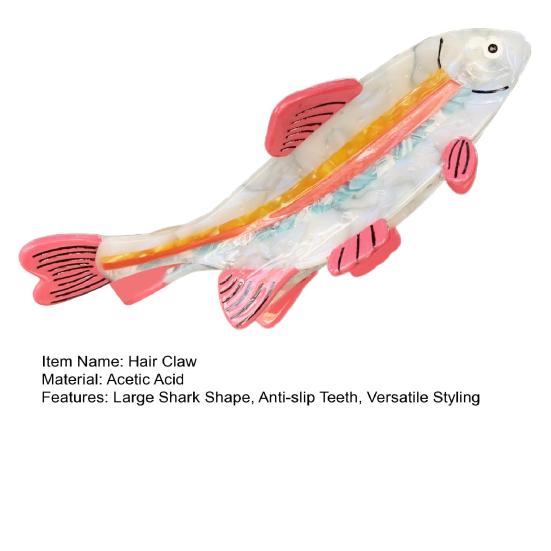 Shark Shape Hair Claw Women Thick Hair Back Head Shower Hair Clip Non-Slip Hair Accessories Hair Styling Tools