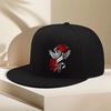 Redemption Rose Cross Wings Graphic Flat Brim Baseball Cap Unisex Polyester Outdoor Street Snapback
