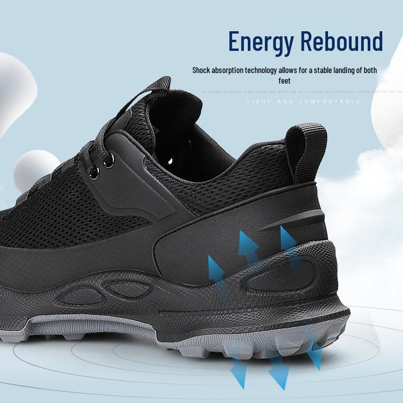 Jihua 3515 Men's Ultra-light Breathable Mesh Hiking Shoes - Puncture-resistant, Casual Summer Trainers.