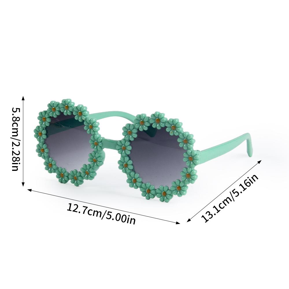1pcs Kids Round Flower Sun Glasses Cute Daisy Flower Sunglasses Children Birthday Party Summer Outdoor Glasses for Girls Gift