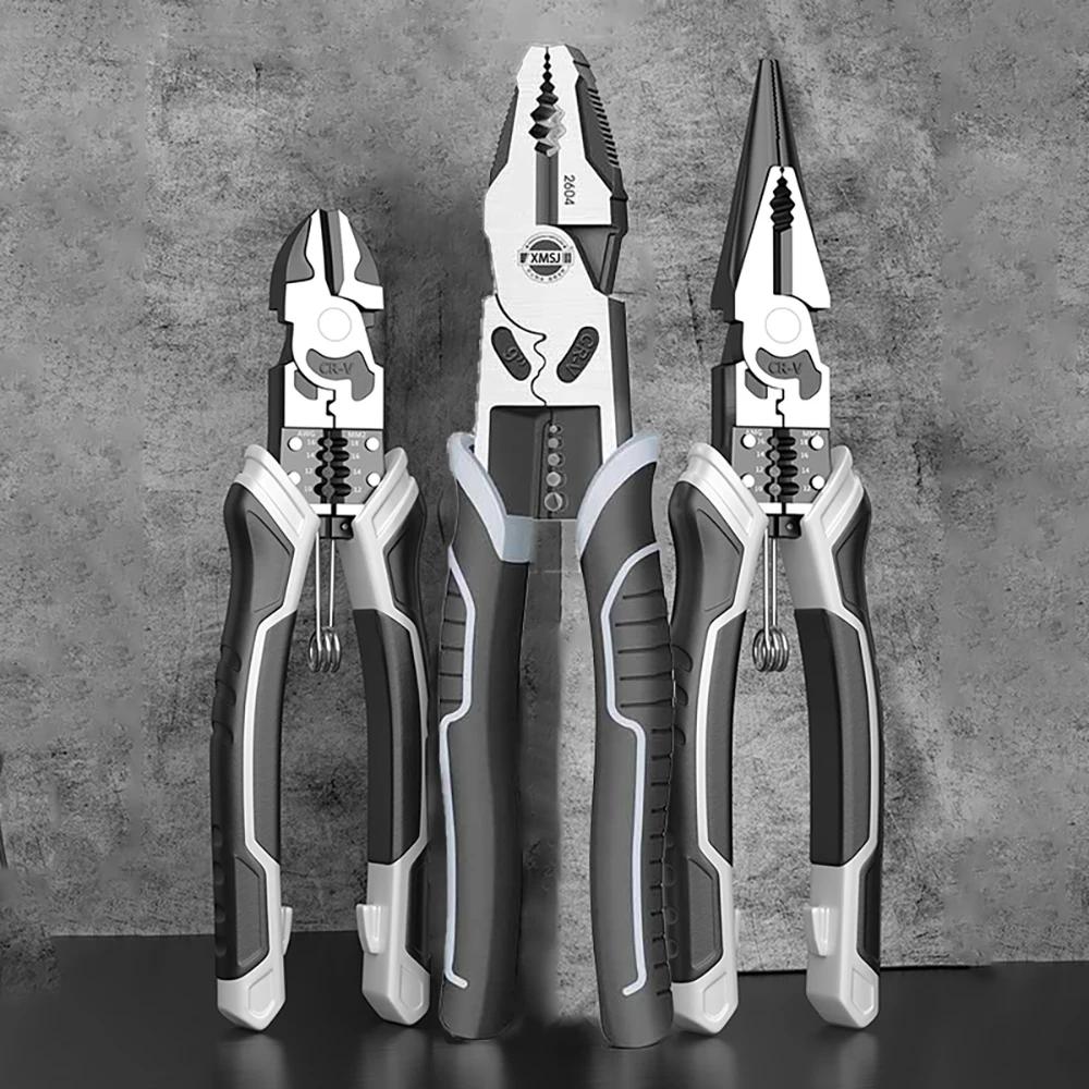 Universal Multifunctional Pliers Set - Diagonal & Needle Nose Wire Cutters for Electrician Hardware Repair Tools