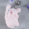 Cute Plush Cat Rabbit Bear Dog Keychain Pendant Lovely Shouting Animals Keyring Charm for Purse Bag Backpack Handbag