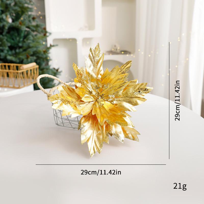 Faux Decorative Christmas Flowers For Festive Centerpieces And Tree Accessories