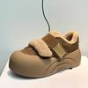 Thick-soled Velcro velvet bread shoes women's fluffy shoes winter new casual heightening board shoes warm cotton shoes