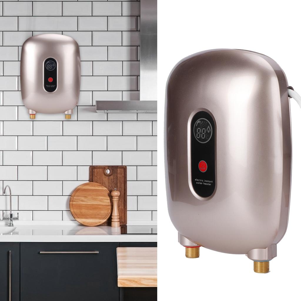 Electric Hot Water Heater Instant Water Heating Tankless Heater Temperature ControlUK Plug 220V