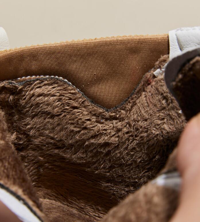 Fashion 2025 Fashion Women Boots Genuine Leather White Ankle Boots Female Casual Sneakers Plus Size Soft Bottom High Top Women's Shoes