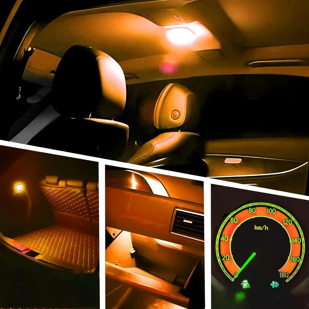 10PCS 194 Car LED Light Bulb, Super Bright T10 5050 5SMD LED Car Interior Light Bulb, 12V 168 T10 2825 Wedge Bulb Replacement for Dashboard Dome Map