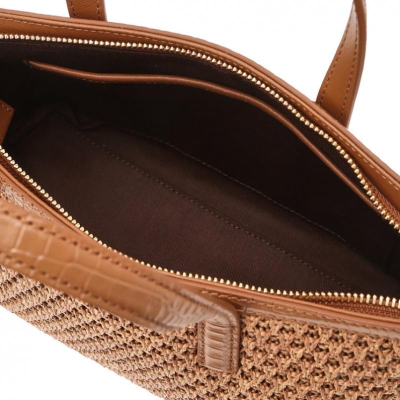 Daks Brown Dd Logo Leather Tote Bag Dcba6e080w2