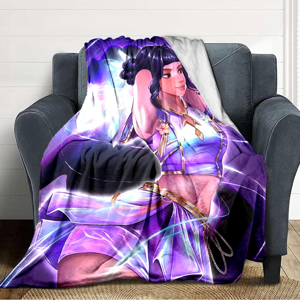 1pc KPop Demon Hunters ZOEY5 Blanket, Gift, for Men and Women, Soft Blanket, Good for Sofa Bed Couch Travel, Lightweight Flannel Blanket
