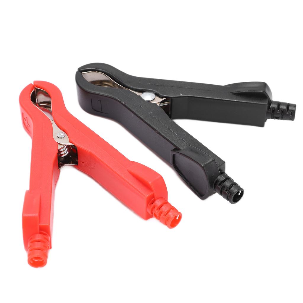 2 Stücke U58 30A Test Clip Messing Vernickelt Test Terminal Klemme mit ABS Schutzhülle Rot Schwarz