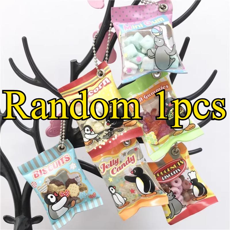 YUJIN Penguin Family Capsule Toys Genuine  PINGU Cute Colourful Candy Snack Bag Food Play  Aromatherapy Keychain