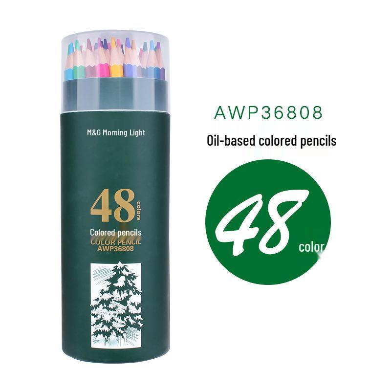 Chen MG 48/24-Color Oil-Based, Water-Soluble Colored Pencils with Watercolor Brush for Beginner Painters