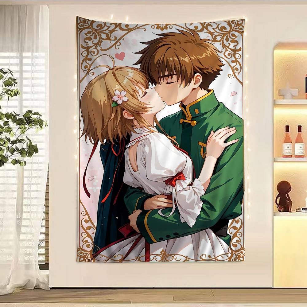 Cardcaptor Sakura Kinomoto Sakura School Uniform Wall Tapestry Cozy Room Decor for Classic Shoujo Anime Cardcaptor Fans