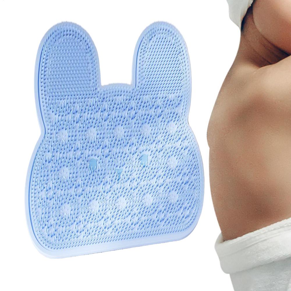 Shower Foot Scrubber Mat Silicone Suction Cup Pad Shower Back Scrubber Foot Cleaner For Massage Cleaning Men Women Elderly Kids