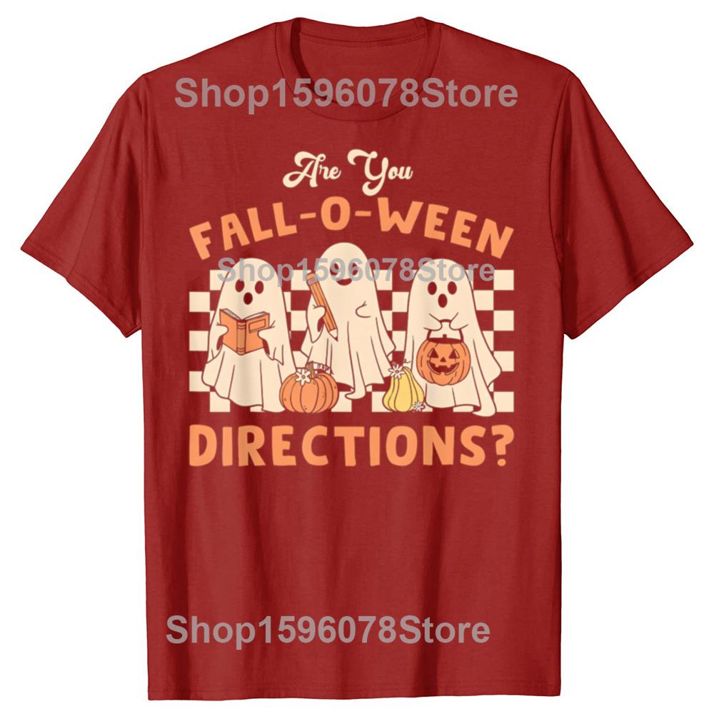 Retro Are You Fall Teacher Halloween Ghost Tops Fitness T-Shirt Oversized Unisex Tshirt Graphic Tees Men s Clothing Streetwear S