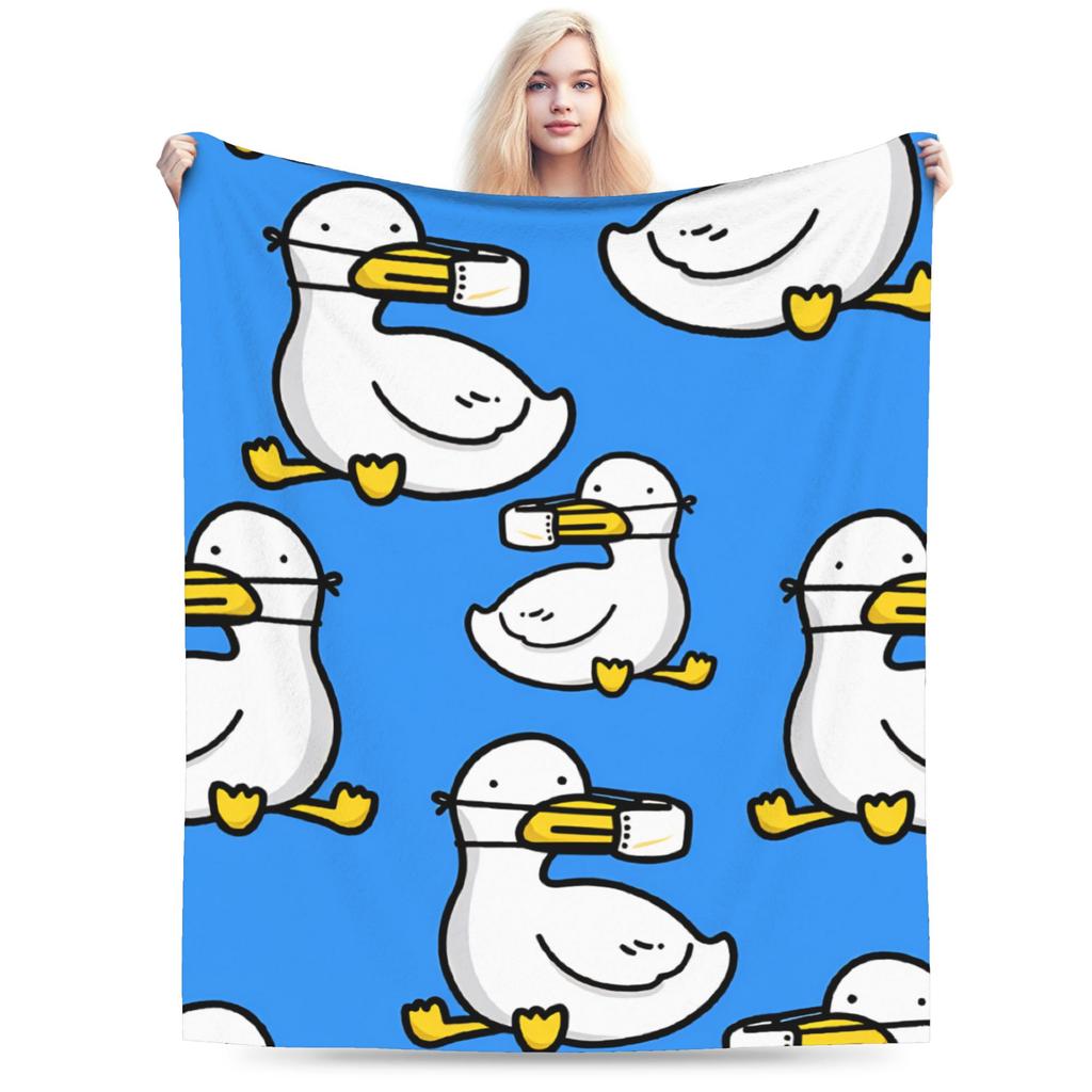 Cute Cartoon Duck Blanket Super Soft Fashion Plush Throw Blanket For Children Couch Bed Flannel Bedspread Bed Cover