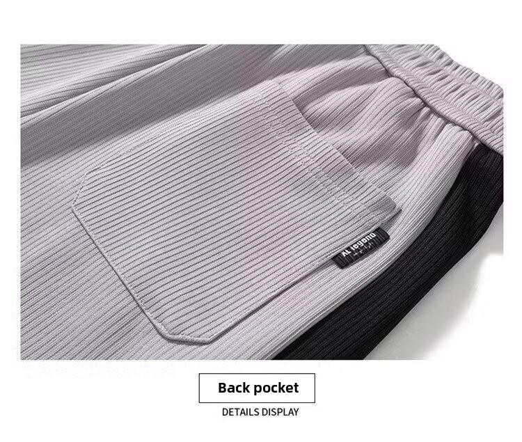 Pánské letní ležérní bílé tepláky s širokými nohavicemi – trendy volný střih High Street