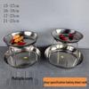 Stainless Steel Double Layer Seafood Platter: Sashimi, Oyster, Shrimp, Crab Tower Buffet Display Stand & Dim Sum Rack