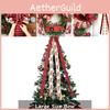 Decorative 1.4 Meter Christmas Tree Top Star With Lovely Red Check Bow Design