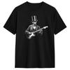 Abraham Lincoln Playing Guitar Retro Music T Shirt Summer Classic Tshirts Pure Cotton Leisure Tshirt For Unisexs Design Tees