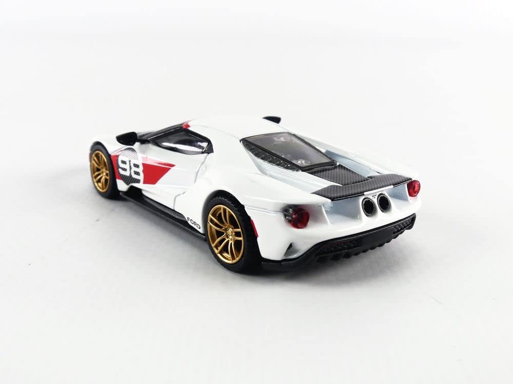 TrueScale Miniatures MINI GT 1/64 Scale Model 2021 Ford GT Ken Miles Heritage Edition Left-Hand Drive Finished Model MGT00313-L