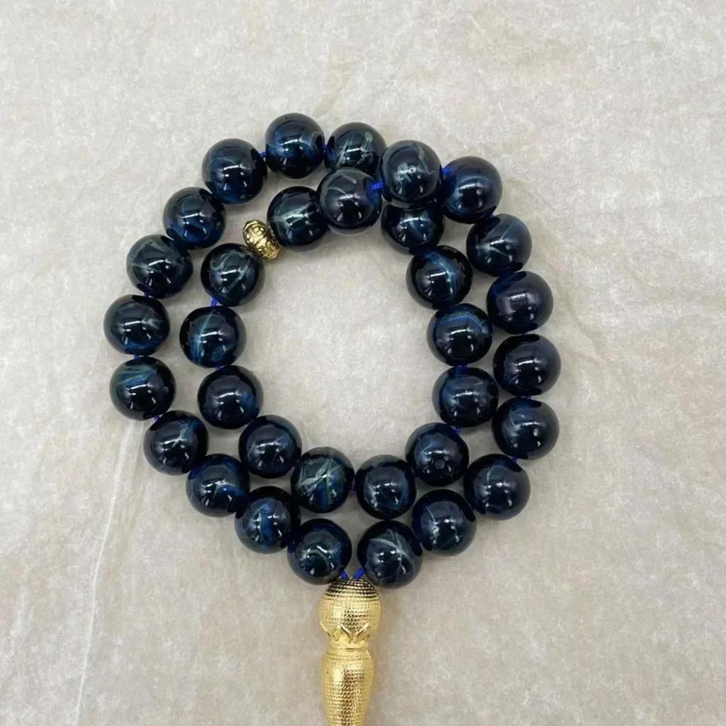10mm 33pcs Glass Tassel Turkish Muslim Rosary Islamic Prayer Beads Bracelet for Women Jewelry Tasbih Tasbeeh Allah Mohammed