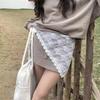New Spring and Summer Lace Triangle Scarf for Women with Large Waves of Flowers Covering Up Sweet Ass Curtain Skirt Korean Princ