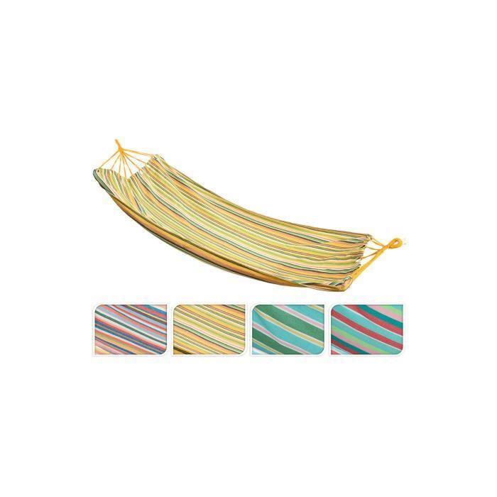 Hamac Coton Et Polyester 100x200cm - GENERIQUE - Blanc - Pour Adulte - Comprend Le Sac De Transport