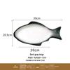 Japanese Glazed Ceramic Fish-Shaped Plate for Steamed Fish, Large and Creative Design for Restaurant or Home Use