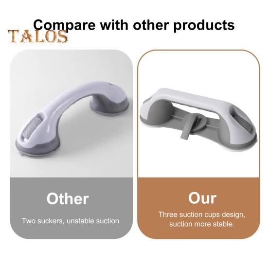 1/2Pcs Bathroom Safety Armrest Heavy Duty Suction Cup Grab Bars Shower Chair Elderly Bathroom Safety Bar No Tools Grip Standing Assistance