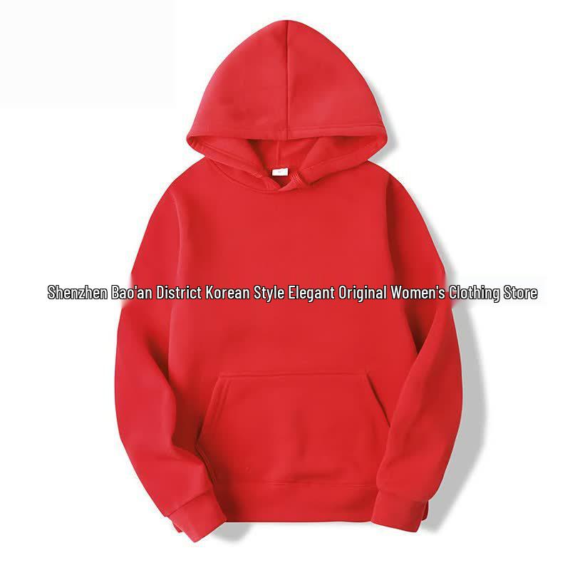 2023 Autumn/Winter Cross-border Casual Loose Hooded Sweatshirt with Plus Velvet for Men and Women