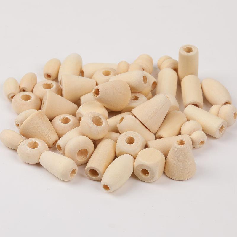 100Pcs Oval Natural Wooden Loose Spacer Beads For Diy Handmade Bracelet Necklace Jewelry Making Accessories Materials