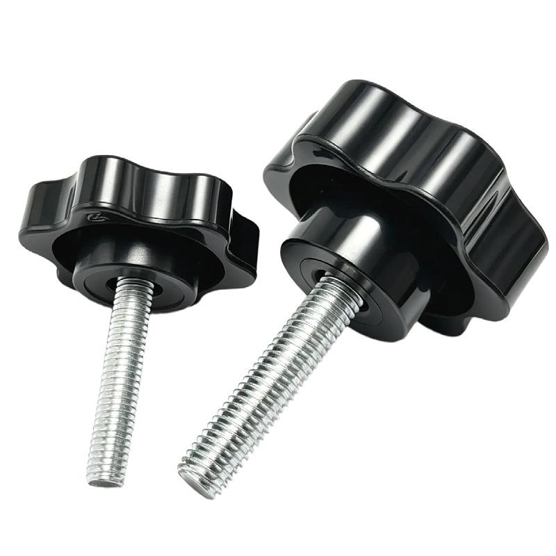 304 Stainless Steel Six-Star Handle Bolt with Plum Blossom Plastic Cap (M4, M5, M6, M8, M12)